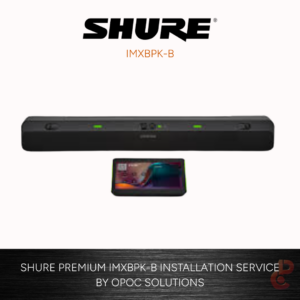 Shure IMXBPK-B Teams Rooms All-in-One Android Video Bar with IntelliMix DSP for Medium to Large Spaces (Black)