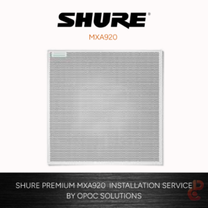 Shure MXA920 Ceiling Array Microphone with IntelliMix DSP for Large Meeting Spaces (White)