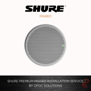 Shure MXA901 Ceiling Array Microphone with IntelliMix DSP and Dante Network Audio (White)