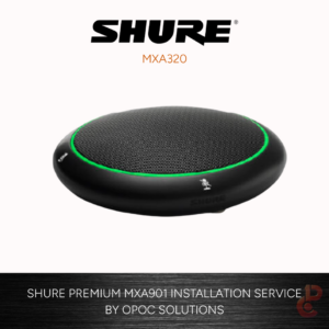 Shure MXA320 Table Top Microphone with IntelliMix DSP and Dante Network Audio (Black)