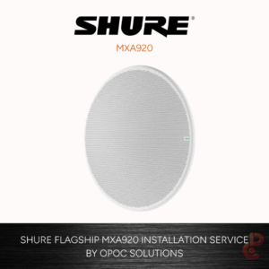 Shure MXA920 Round Ceiling Array Microphone with IntelliMix DSP and Dante Network Audio (White)
